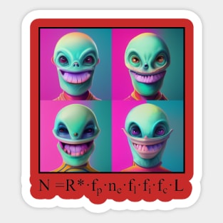 The Drake Equation, Alien Life in the Universe Sticker